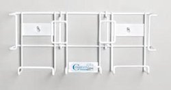 Dispenser Glove Box Holder Countertips™ Horizontal or Vertical Mounted 3-Box Capacity White 7-1/2 X 17 Inch Coated Wire by Dukal Corporation  ID 4063